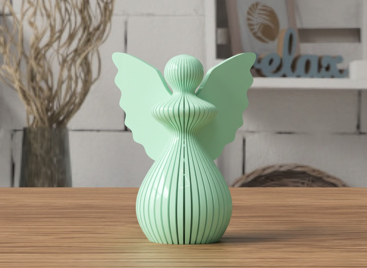 Angelo di Natale in PLA 8 cm | Decorazione natalizia stampata 3D | Addobbo albero, idea regalo originale, decorazioni fatte a mano. 3DodLAB