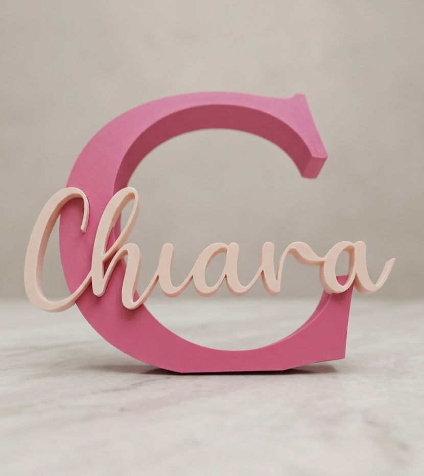 Personalized 3D Initial Letter with Name | 15–20–25–30 cm