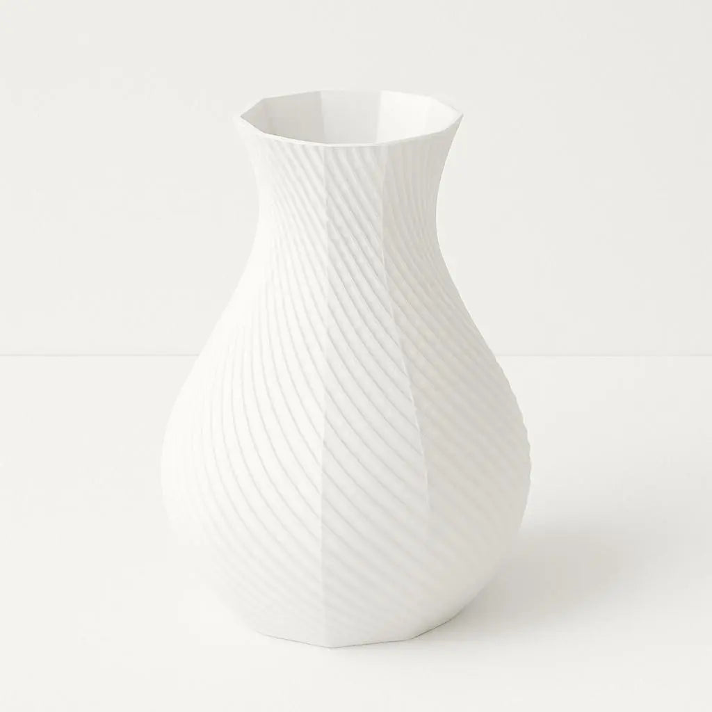 Vaso ottagonale moderno BIANCO 3DodLAB
