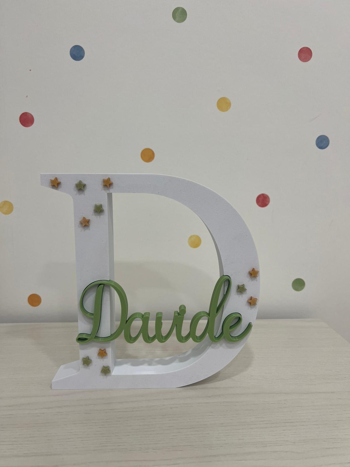 Personalized 3D Initial Letter with Name | 15–20–25–30 cm