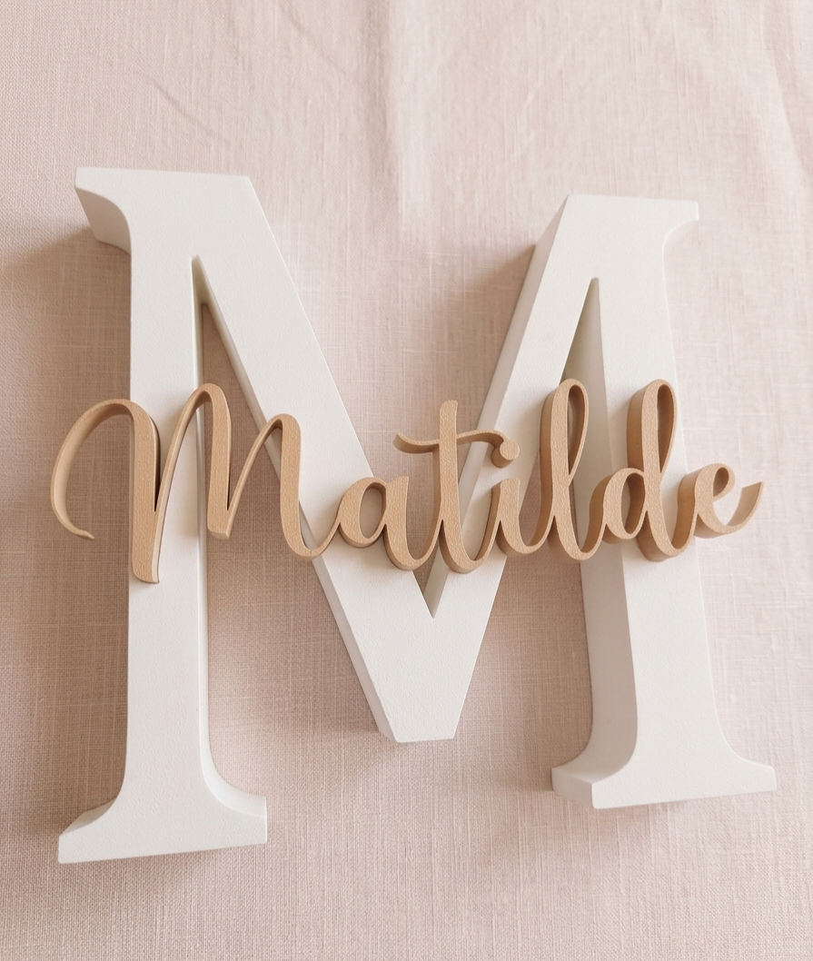 Personalized 3D Initial Letter with Name | 15–20–25–30 cm