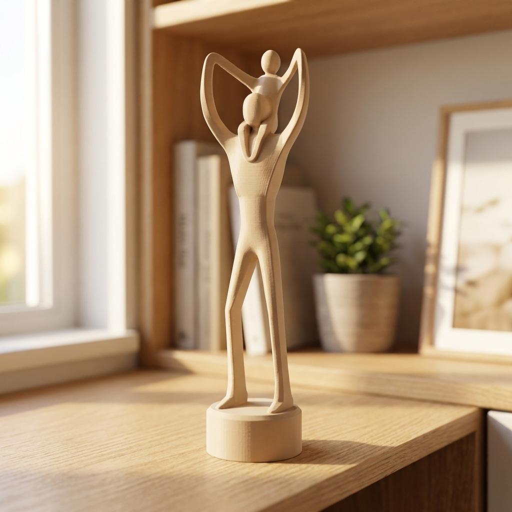 Statuetta Papà con Bambino sulle Spalle – Regalo Festa del Papà