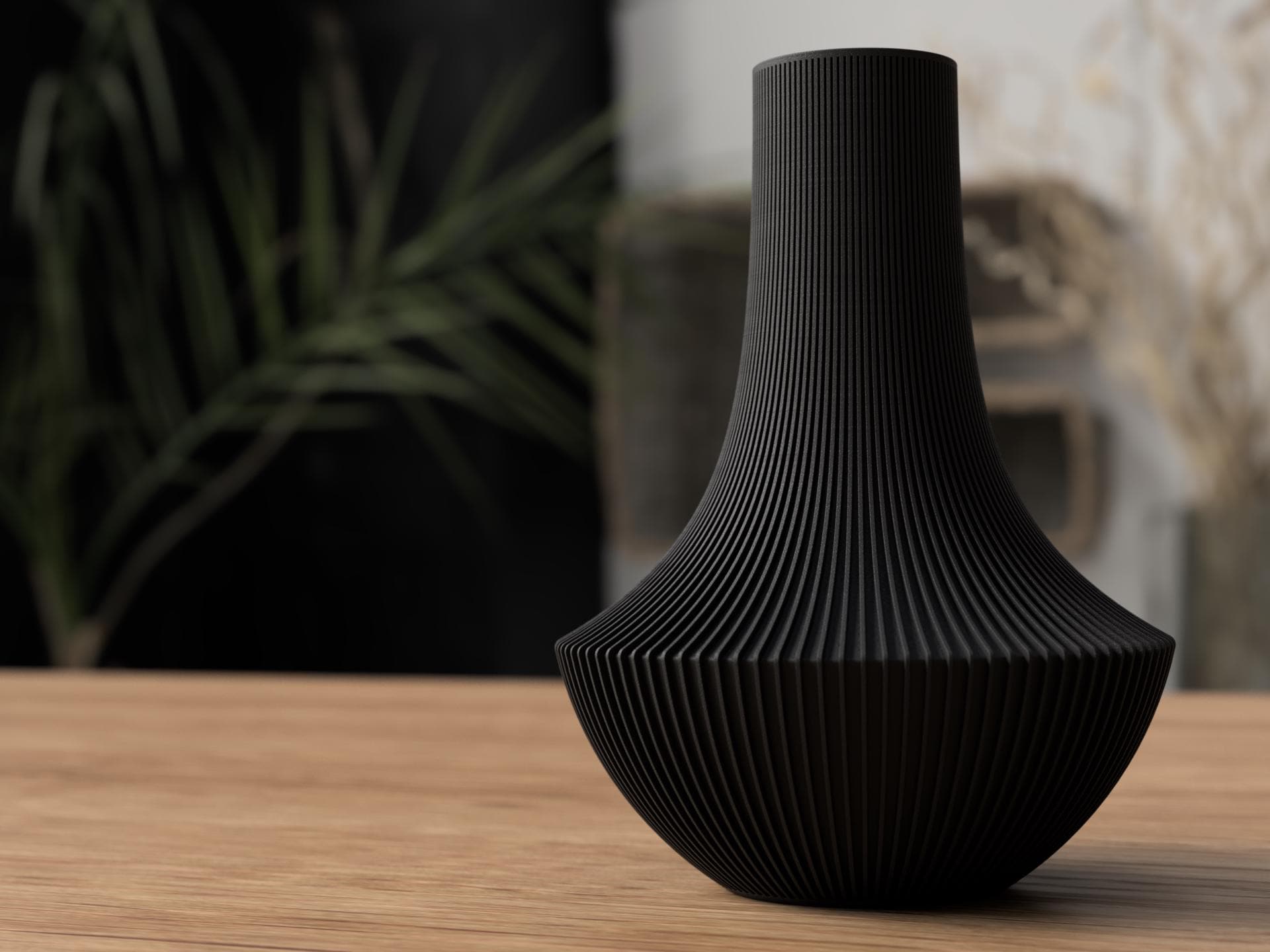 Vaso Japandi SHINTO Rigato 3D in PLA | Vaso decorativo minimal moderno | 18 cm / 21 cm | 3DodLAB