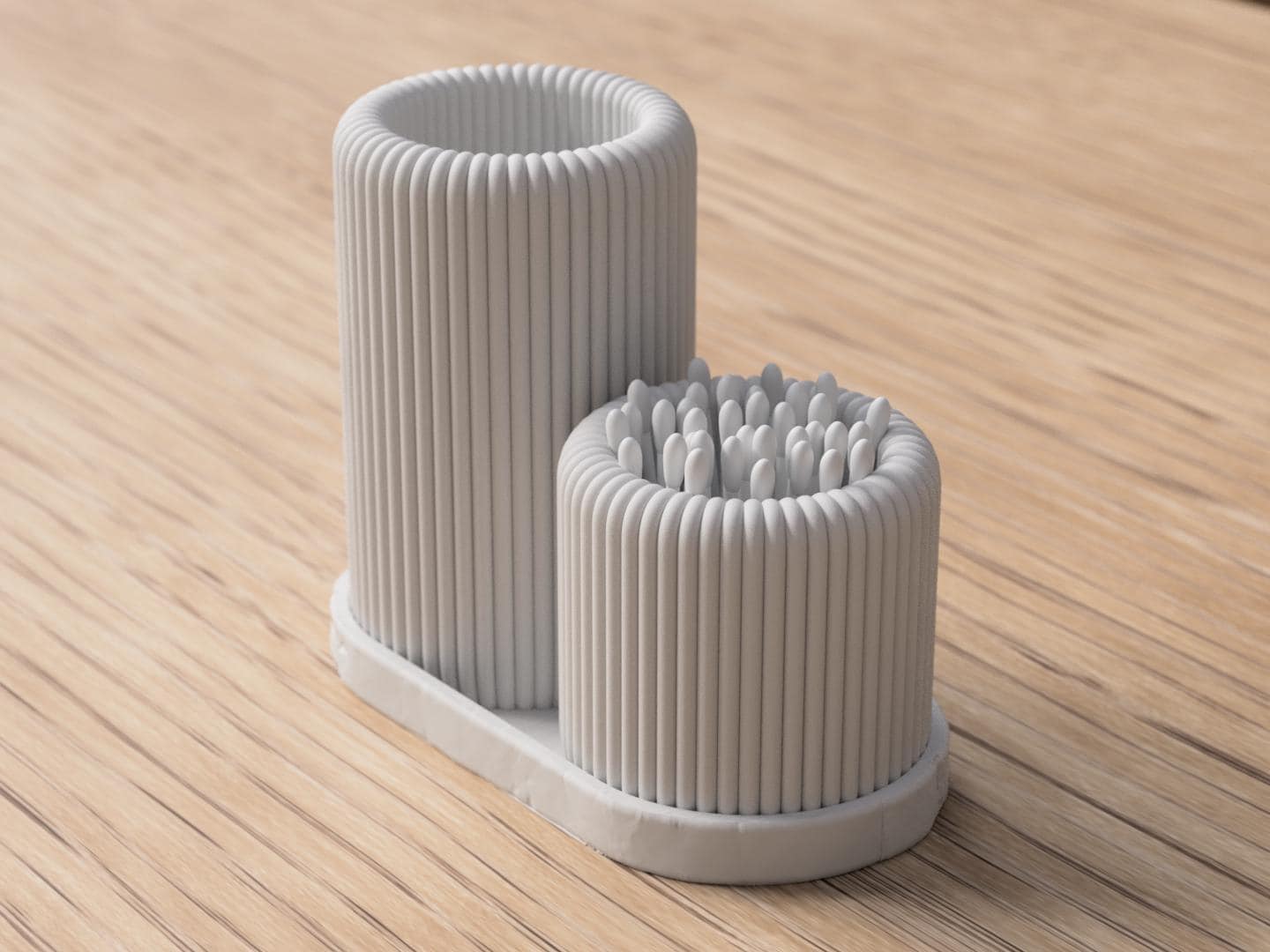 Organizer bagno Shiro effetto pietra – porta spazzolini 3D