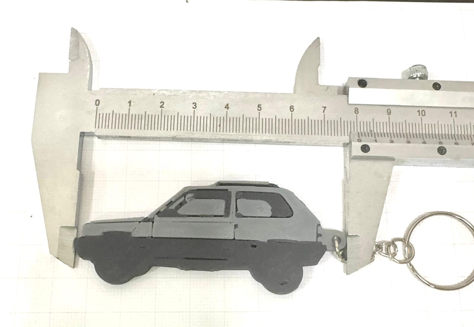 Portachiavi Panda 4x4 Vintage – Silhouette 3D in PLA (Personalizzabile)