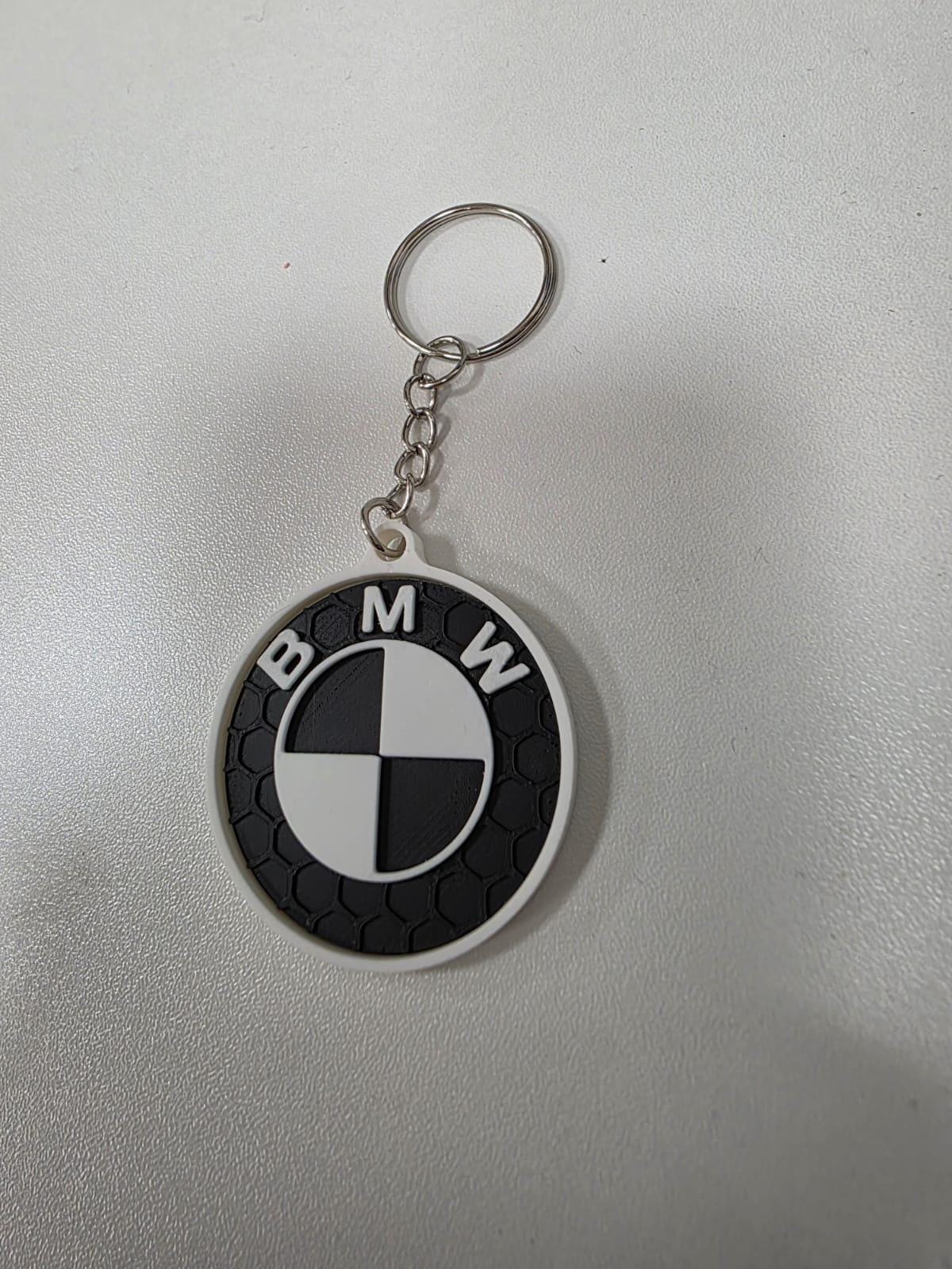 Portachiavi Auto Minimal Bianco/Nero – Simbolo Geometrico “Brand Style” (PLA)