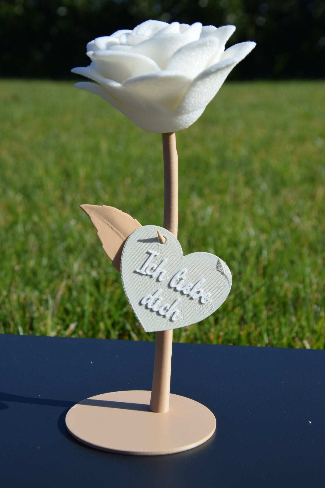 Rosa Eterna Premium Fuzzy Skin – Effetto Vellutato | 15 / 20 / 25 cm | Bianco Caldo o Rosa Zucchero Filato | 3DodLAB