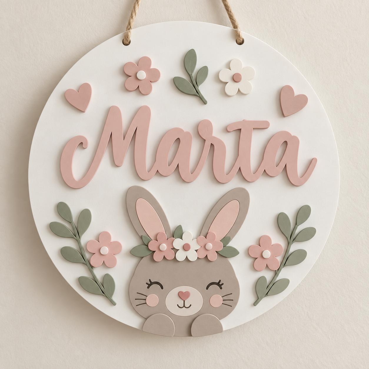 Coccarda nascita personalizzata con nome – 20 cm