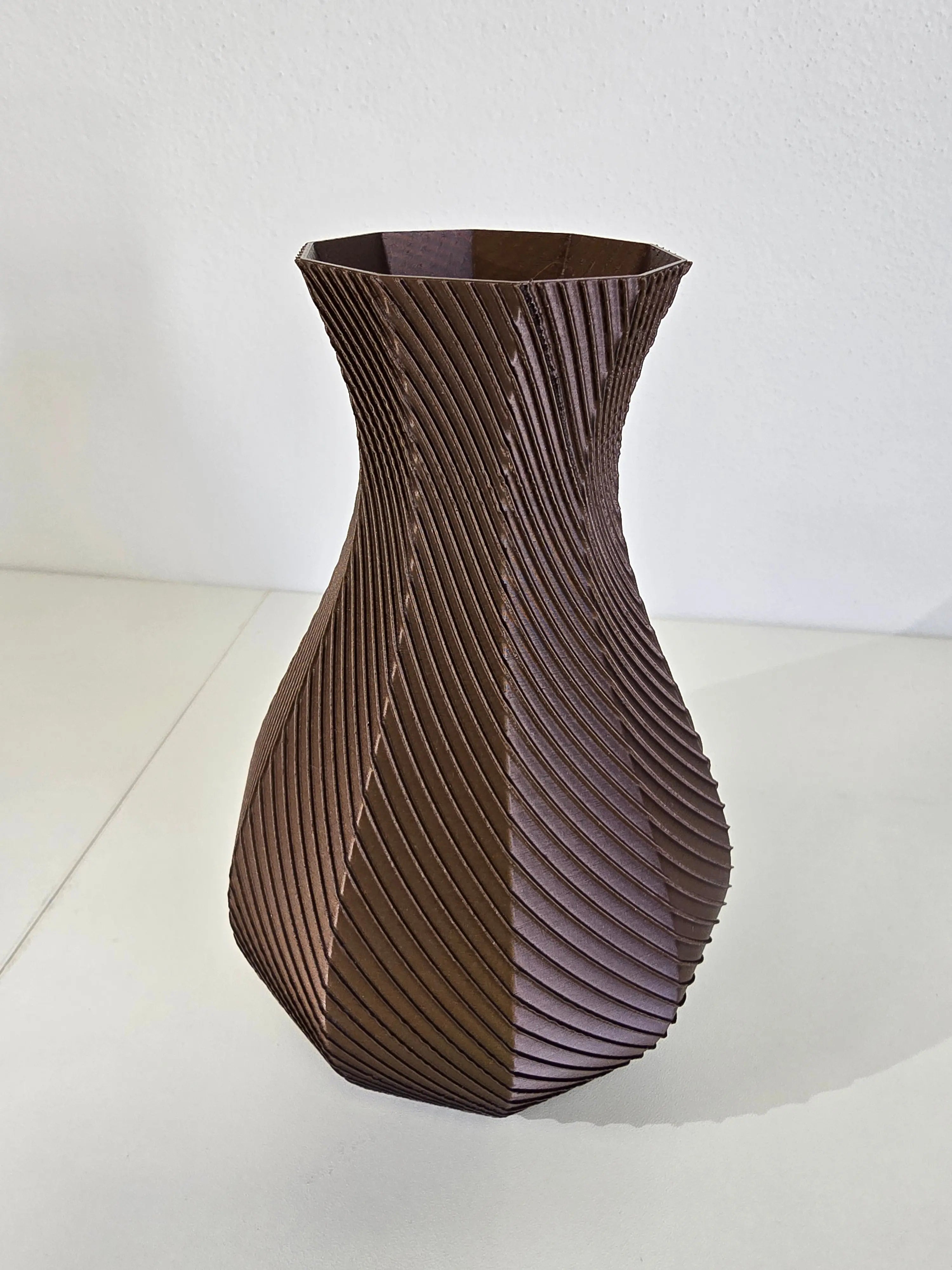 Vaso ottagonale moderno decorativo RAME 3DodLAB